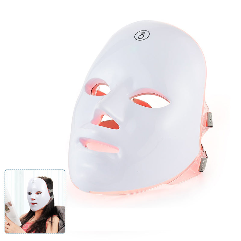 Wireless 7-Color LED Light Therapy Mask for Face & Neck
