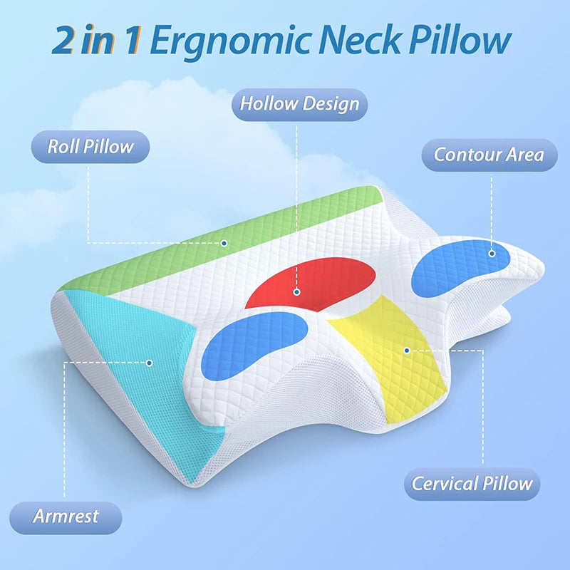 Ergonomic Butterfly Memory Foam Neck Pillow