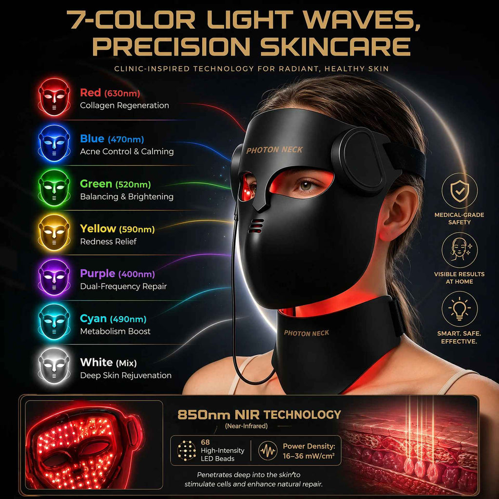 FlexiGlow Silicone LED Face & Neck Mask